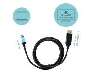 I-TEC Adapter kablowy USB-C do Display Port 4K/60Hz 200cm C31CBLDP60HZ2M - 590180 - zdjęcie 2